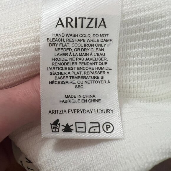 Aritzia - Sculpt Knit White Square Neck Tank Top - XXS - Picture 5 of 5
